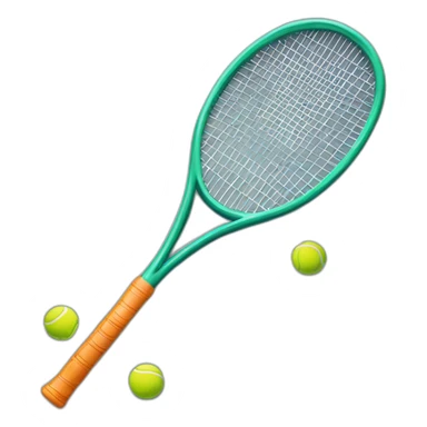 tennis racket with ball sticker