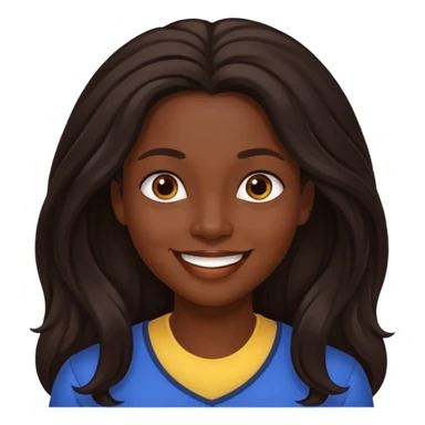 Yetide Badaki with dark brown long hair  sticker