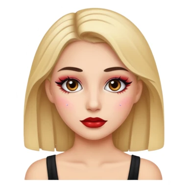 Girl with make up on sticker