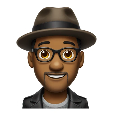 will smith with a hat and glasses sticker