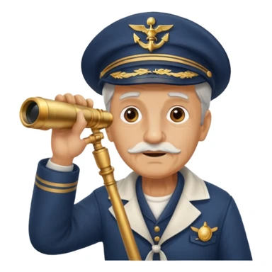 old sailor with a telescope sticker