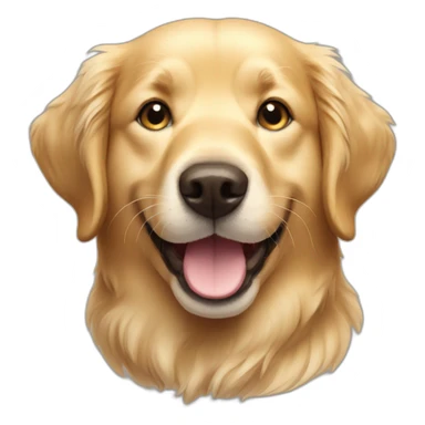 happy golden retriever sticker