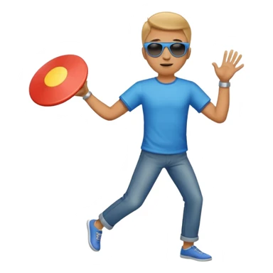 Man throwing a frisbee to the right, full body sticker