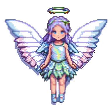 A fairy with wings, pastel colors, fantasy theme sticker
