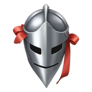 Knight lore with a ribbon in the left side of the head sticker