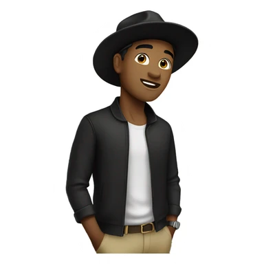 light skin guy in black hat outdoors sticker