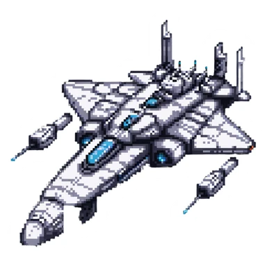 massive battleship-style space cruiser with weapon turrets sticker