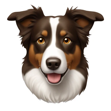 short haired brown and white border collie  sticker