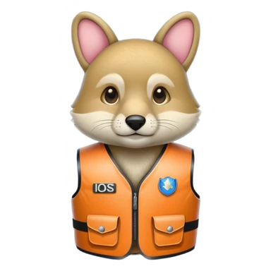 Animal wearing bullet proof sticker