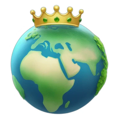 Earth with a crown sticker