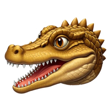 Cocodrilo café viendo hacia enfrente sticker