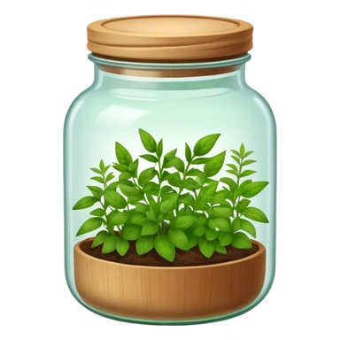 jar of green herbs sticker