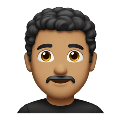 Guy with black shirt, brown hair,looking like Arabic guy without beard sticker