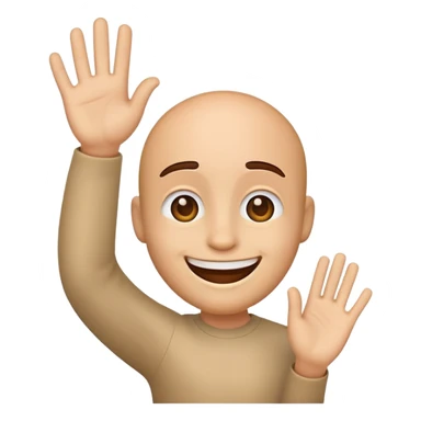 Faire un emojis qui dit bonjour de façon réaliste sticker
