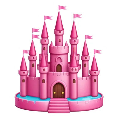 pink candy castle sticker