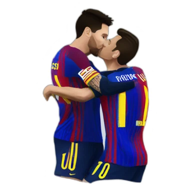 Messi kiss cr7 sticker