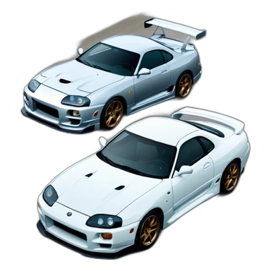 Toyota Supra et nissan r34 sticker