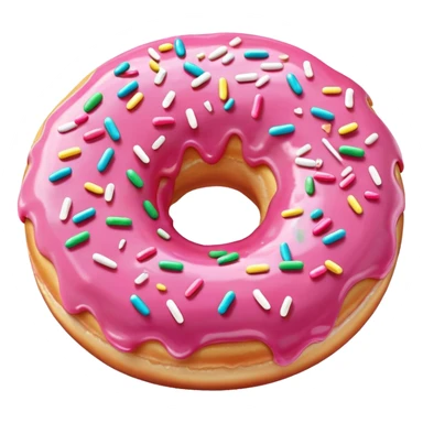 Pink sprinkle donut sticker