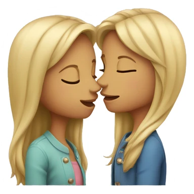2 girls kissing sticker