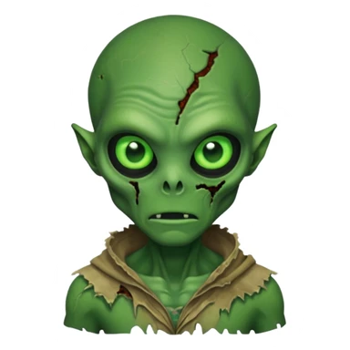 Alien zombie sticker