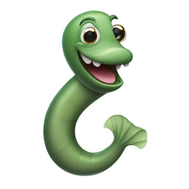 cartoon eel with a question mark above his head sticker