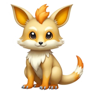 Cute cool colorful fantasy animal hybrid Fakemon full body sticker