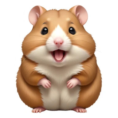 Cinematic Cute Yawning Brown Hamster Portrait Emoji, Head tilted slightly with a dramatic, wide-open yawn, showcasing a smooth, rich brown coat with tiny droopy ears, round dark eyes barely open in drowsy contentment, Simplified yet irresistibly adorable features, highly detailed, glowing with a soft, cozy glow, high shine, relaxed yet expressive, stylized with a touch of whimsy, bright and endearing, soft glowing outline, capturing the essence of a sleepy yet affectionate hamster, so drowsy it feels like it could stretch out of the screen and curl up for a nap! sticker