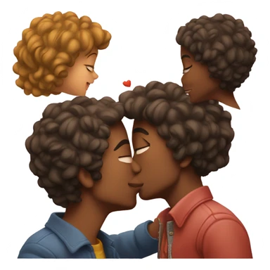 Kissing on nick sticker