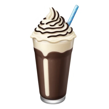 Oreo milkshake emoji, soft shading sticker
