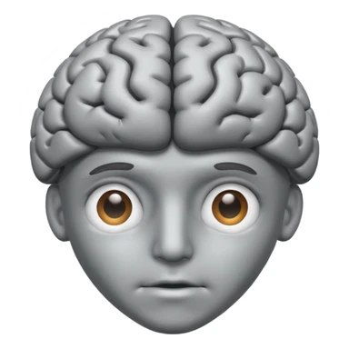 personified brain with lens sticker