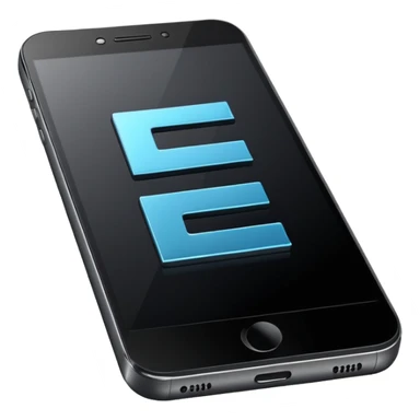 smartphone with AI and a hashtag symbol sticker