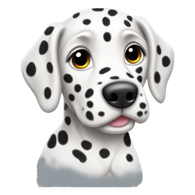 rainbow dalmatian puppy sticker