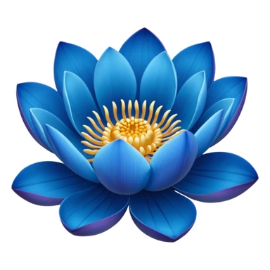 Blue lotus emoji sticker