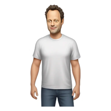 actor vince vaughn cartoon wearing tee sticker