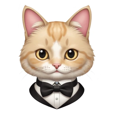 Cat with bow-tie collar sticker