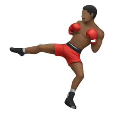 Thigh kick kickboxing  sticker