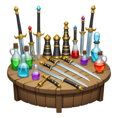 weapon market where we buy sword ,armor, potion  sticker