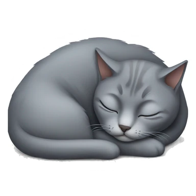 Grey cat sleeping  sticker