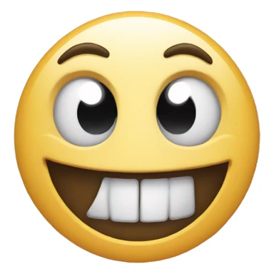 Creepy face and smile moji  sticker