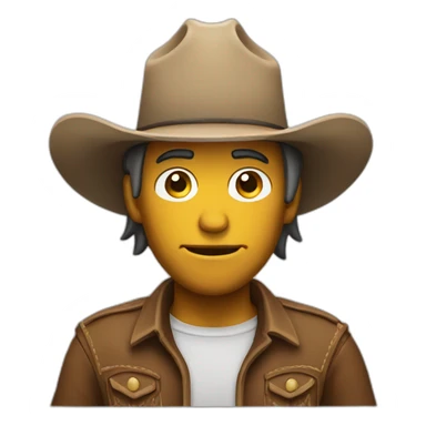 cowboy shrugging shoulders sticker