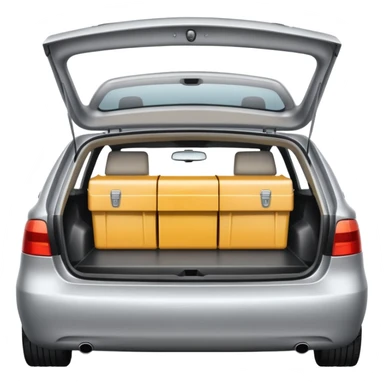 Open empty car trunk sticker