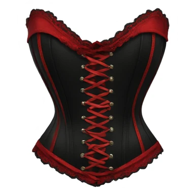 Red black corset sticker