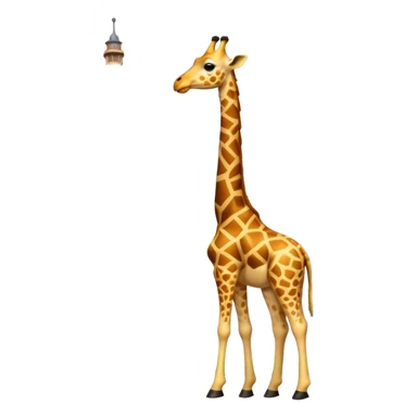 giraffe standing in front of Eiffel Tower sticker