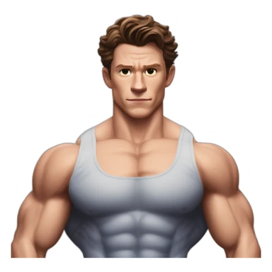 Tom Holland spiderman bodybuilder sticker