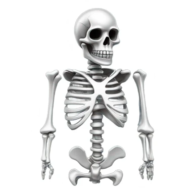 skeleton made out of chrome  sticker