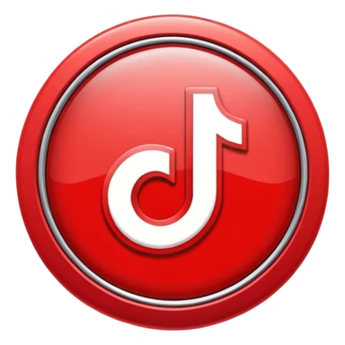 Crea la verificación de tik tok de color rojo  con un bien sticker