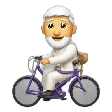 El papa en bicicleta sticker
