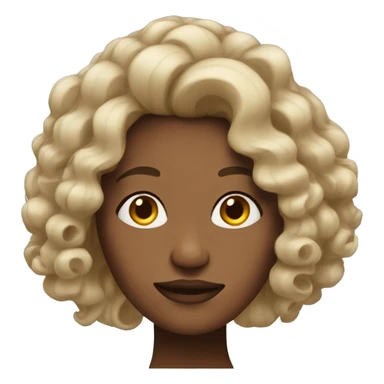 Woman with curled hair sticker