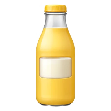 baby Milk bottle yellow sticker