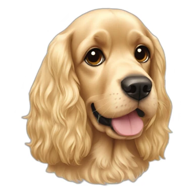 cocker spaniel with blondie girl sticker
